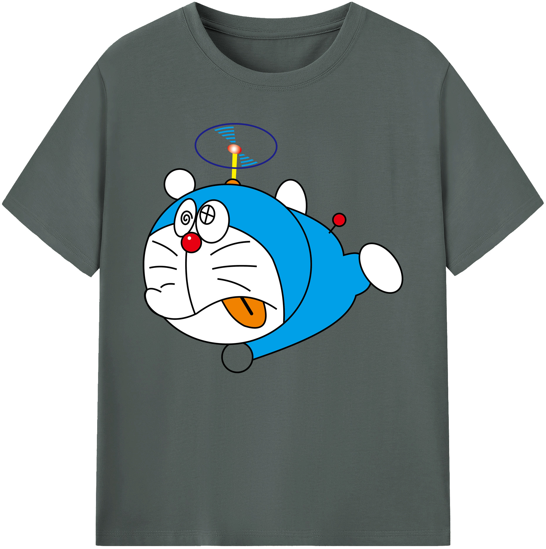 （画像用） ドラえもん Doraemon 綿100％ メンズ半袖Tシャツ｜肌触りやわらか＆通気性